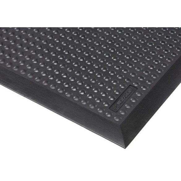 Fáradtság elleni szőnyeg, természetes gumi, fekete, 600 x 900 mm