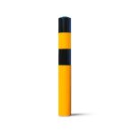   Ütközésvédő oszlop, acélból, bebetonozható, Ø 90 mm, ma: 1200 mm, sárga-fekete