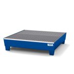   Acél kármentő tálca 4 hordóhoz, 1236x1210x290 mm, lakkozott, aláfogható, rácsrostéllyal