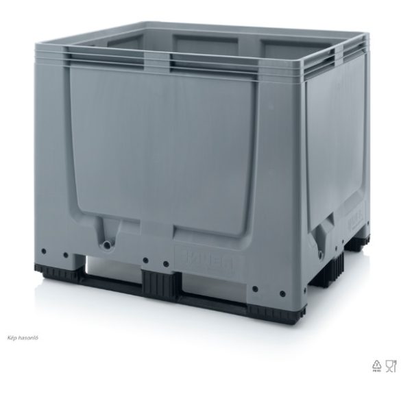 MBG 1210K műanyag 3 talpas konténer  1200x1000x1000 mm 900 L